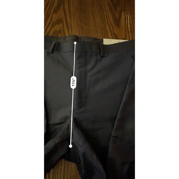 Ryan Seacrest Distinction Dress Pants Men’s 30 X 32 Blue Wool $175 New Classic - Picture 8 of 15